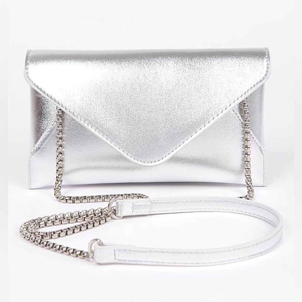 METALLIC CROSS BODY CLUTCH